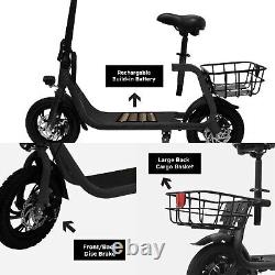 450W Electric Scooter with Seat Adult Folding Electric Bike Moped urban Commuter