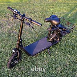 450W Electric Scooter with Seat Adult Folding Electric Bike Moped urban Commuter