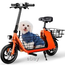 450W Electric Scooter with Seat for Pet Dog Cat Adult up to 20Miles 15.5MPH