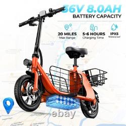 450W Electric Scooter with Seat for Pet Dog Cat Adult up to 20Miles 15.5MPH