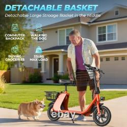 450W Electric Scooter with Seat for Pet Dog Cat Adult up to 20Miles 15.5MPH
