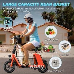 450W Electric Scooter with Seat for Pet Dog Cat Adult up to 20Miles 15.5MPH