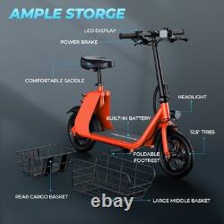 450W Electric Scooter with Seat for Pet Dog Cat Adult up to 20Miles 15.5MPH