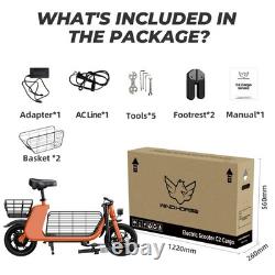 450W Electric Scooter with Seat for Pet Dog Cat Adult up to 20Miles 15.5MPH