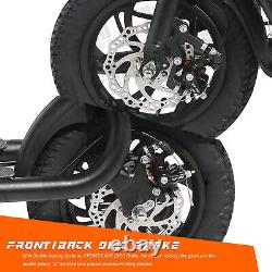 450W Folding Electric Scooter with Seat Off-Road Ebike for Adult Moped Commute