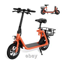 450W Sports Electric Scooter Adult with Seat Electric Moped Commuter E-Scooter