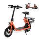 450W Sports Electric Scooter Adult with Seat Electric Moped Commuter E-Scooter