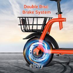 450W Sports Electric Scooter Adult with Seat Electric Moped Commuter E-Scooter