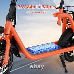 450W Sports Electric Scooter Adult with Seat Electric Moped Commuter E-Scooter