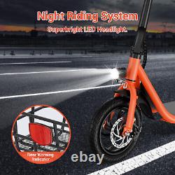 450W Sports Electric Scooter Adult with Seat Electric Moped Commuter E-Scooter