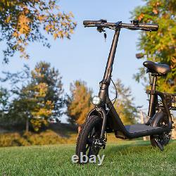 450W Sports Electric Scooter Adult with Seat Electric Moped Commuter E-Scooter