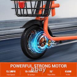 450W Sports Electric Scooter Adult with Seat Electric Moped Commuter E-Scooter