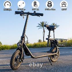 450W Sports Electric Scooter Adult with Seat Electric Moped Ebike E-Scooter NEW