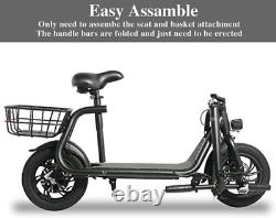 450W Sports Electric Scooter Electric Moped Commuter E-Scooter Adult with Seat