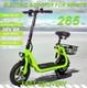 450w Electric Scooter, Foldable Aluminum Body, Neon Green