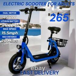 450w Electric Scooter, Foldable Aluminum Body, Neon Green