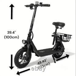 450w Electric Scooter, Foldable Aluminum Body, Neon Green
