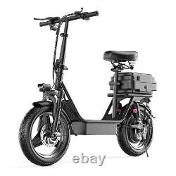 48V 15AH Adult Electric Scooter 650W with Seat 14 Tire 25MPH 30Miles Long Range