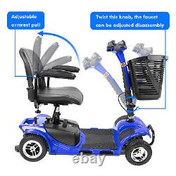 4 Wheel Folding Mobility Scooter Power Wheel Chairs Electric Device Adult Travel