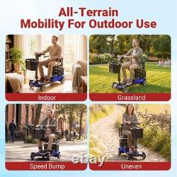 4-Wheel Mobility Scooter for Adults Seniors 15 Mile 350lbs Electric Scooter Blue