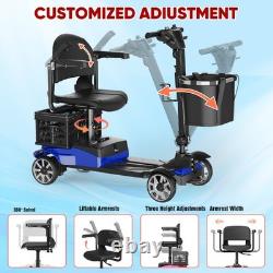 4-Wheel Mobility Scooter for Adults Seniors 15 Mile 350lbs Electric Scooter Blue