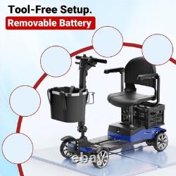 4-Wheel Mobility Scooter for Adults Seniors 15 Mile 350lbs Electric Scooter Blue