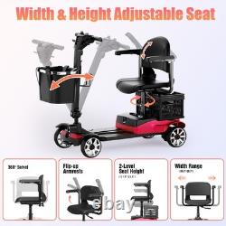 4 Wheel Mobility Scooter for Adults Seniors 350W Electric Travel Scooter 350lbs