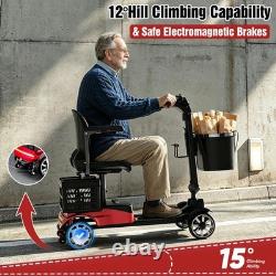 4 Wheel Mobility Scooter for Adults Seniors 350W Electric Travel Scooter 350lbs