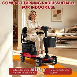 4 Wheel Mobility Scooter for Adults Seniors 350W Electric Travel Scooter 350lbs