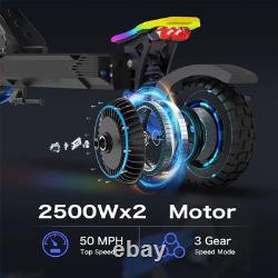 5000W Electric Scooter for Adults 55Miles 50MPH Off-Road Tire Fast E-Scooter NFC