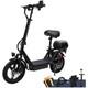 500W Adult 14 Commuter Electric Scooter with Seat & Basket 30 Miles 20MPH