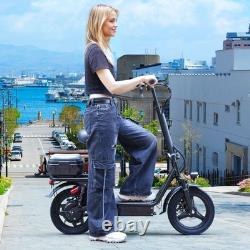 500W Adult 14 Commuter Electric Scooter with Seat & Basket 30 Miles 20MPH