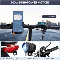 500W Adult 14 Commuter Electric Scooter with Seat & Basket 30 Miles 20MPH