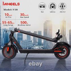 500W Adults Electric Long Range Folding Scooter 19mph Max Speed Commuter Scooter