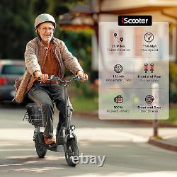 500W Adults Electric Scooter 21Miles Long Range 12'' Soft Tires Folding With Seat