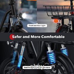 500W Adults Electric Scooter 21Miles Long Range 12'' Soft Tires Folding With Seat