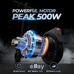 500W Commuter Electric Scooter For Adult 22MPH 20 Mile Range 8.5 Solid Tires