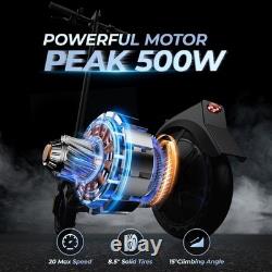 500W Commuter Electric Scooter For Adult 22 MPH 20 Mile Range 8.5 Solid Tires
