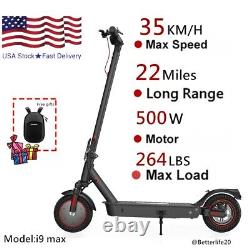 500W Electric Scooter 21 MPH TOP SPEED 35 KM LONG RANGE 10'' Tire URBAN COMMUTER