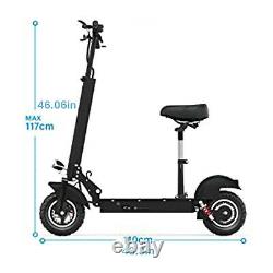500W Foldable Electric Scooter, Max 25 MPH, Removable Seat&19 Miles Long Range