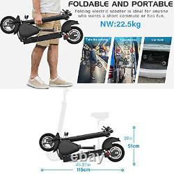 500W Foldable Electric Scooter, Max 25 MPH, Removable Seat&19 Miles Long Range