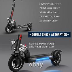 500W Foldable Electric Scooter for Adults, Max Range 38 Miles 36V 20Ah Battery@