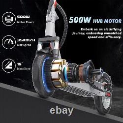 500W Folding Electric Scooter Adult 36V/12. Ah 21Mph Off-Road Commuter E-Scooter