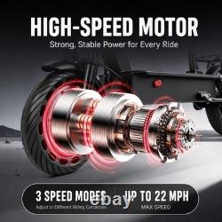 500W Folding Scooter with Seat & Basket for Adult, Dual Suspension E-Scooter