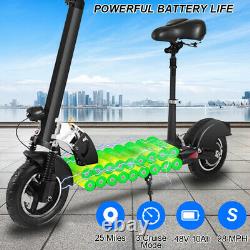 500W Motor Adults Electric Scooter +Seat 27MPH Folding E-Scooter Commuter NEW