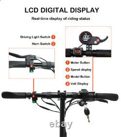 500W Motor Adults Electric Scooter with Seat 27MPH Folding E-Scooter Commuter