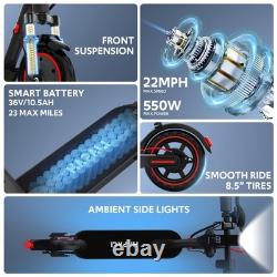 550W Electric Scooter Adult, Folding E-Scooter with Front Suspension, Max 19MPH