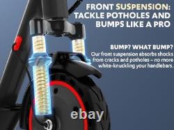 550W Electric Scooter Adult, Folding E-Scooter with Front Suspension, Max 19MPH