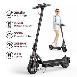 550W Electric Scooter for Adults 20 MPH& 28 Miles Dual Suspension &App NEW