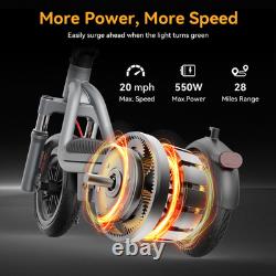 550W Electric Scooter for Adults 20 MPH& 28 Miles Dual Suspension &App NEW